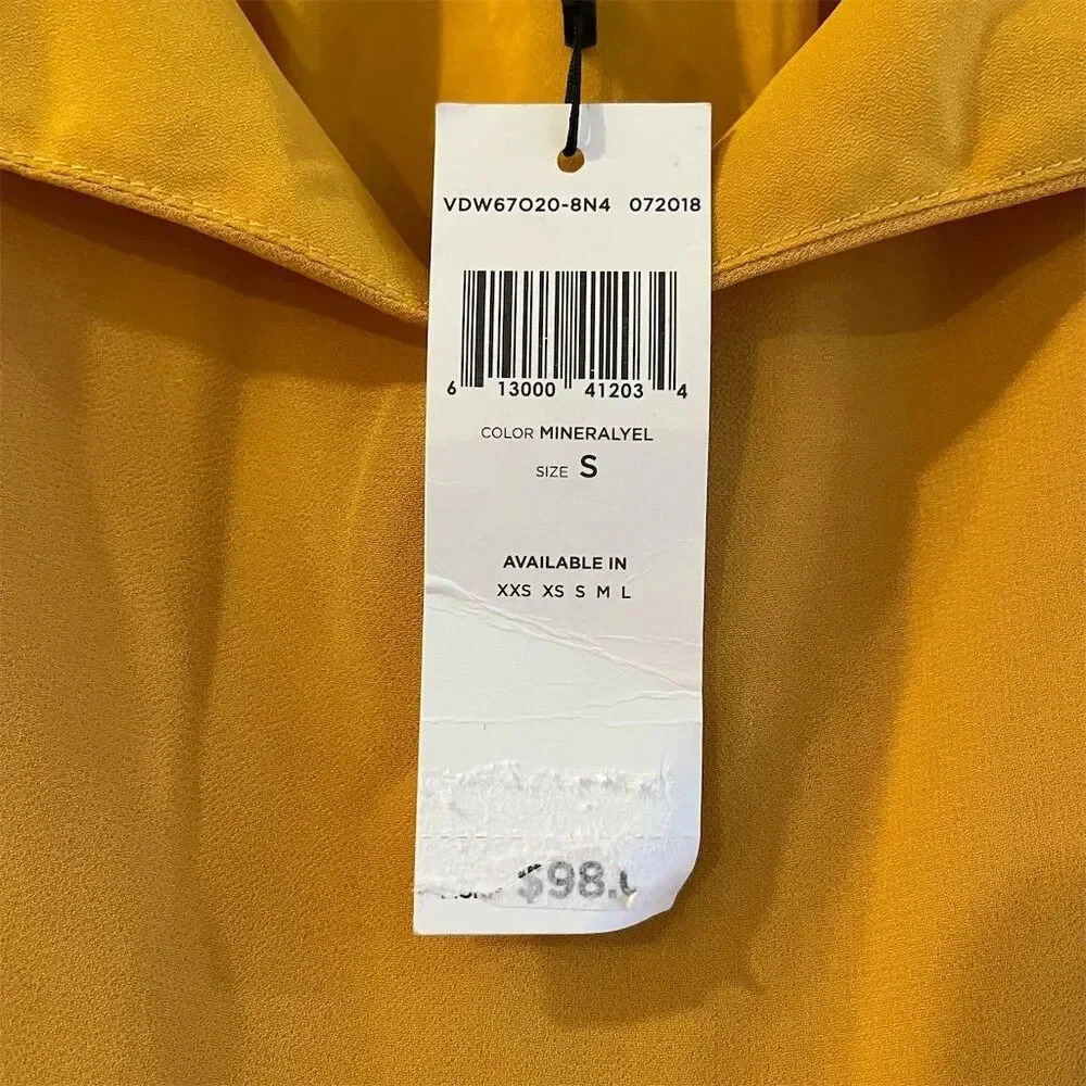 BCBGeneration Women's Cold Shoulder Dress Yellow Size S - Picture 2 of 8